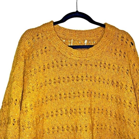 Old Navy Mustard Yellow Crew Neck Sweater - Picture 3 of 13